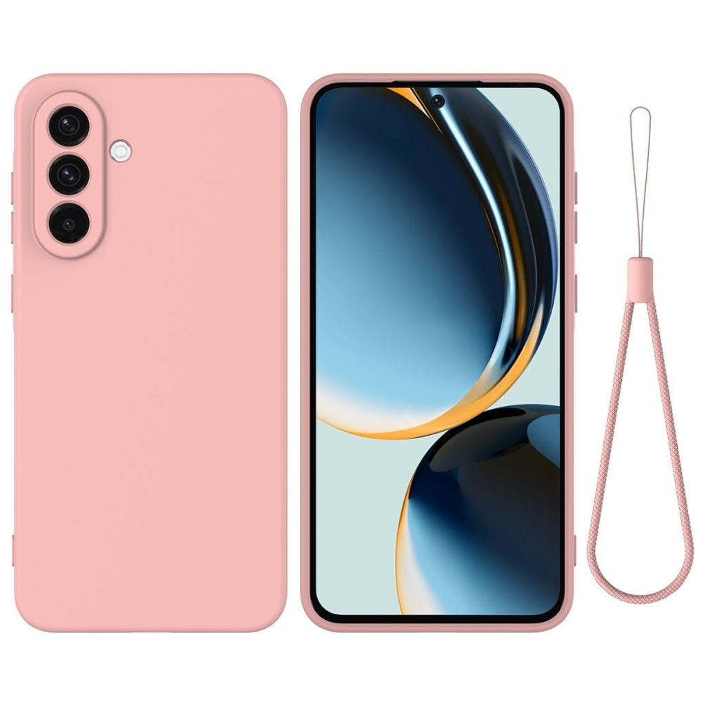 Samsung Galaxy S26 Plus Silicone skal with Hand Strap – rosa