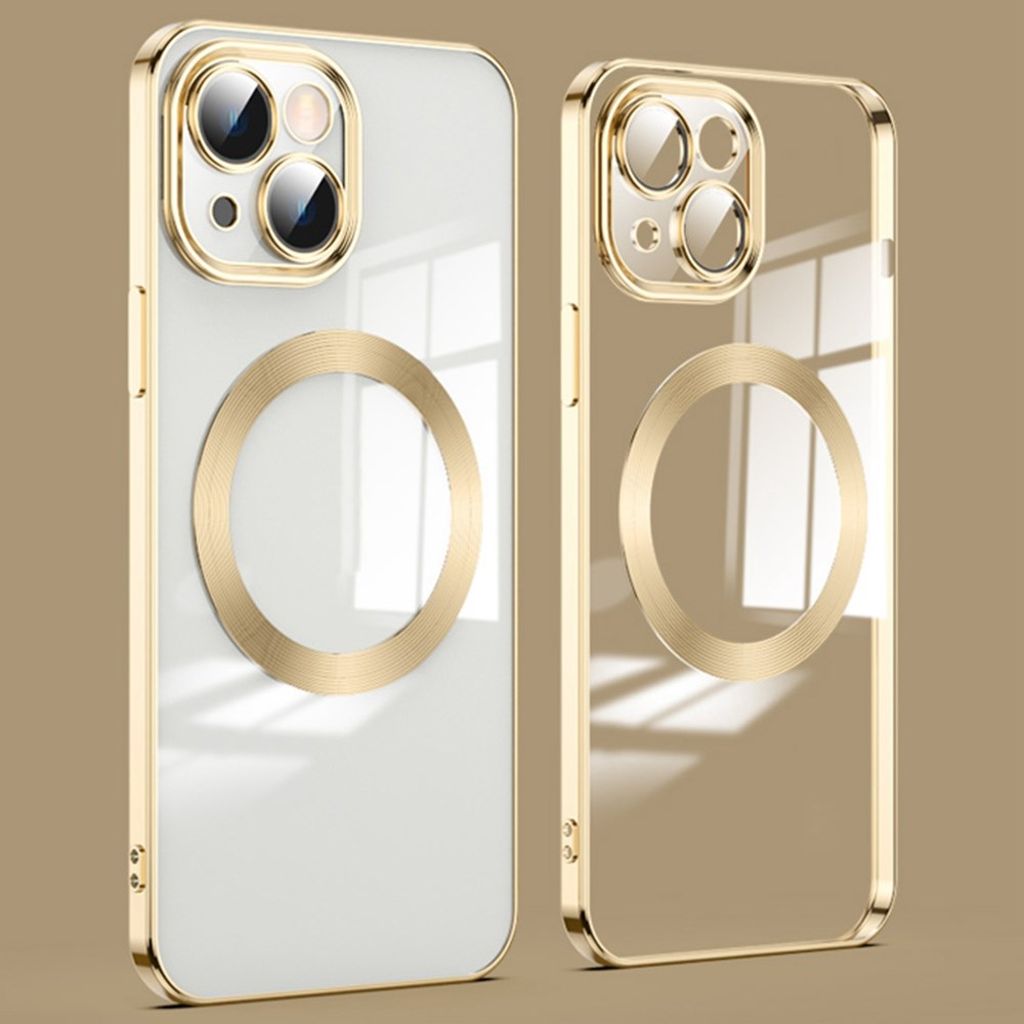 IPhone 14 MagSafe skal with Lens Protector – guld