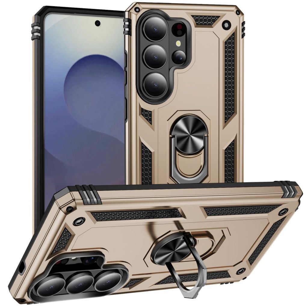 Samsung Galaxy S26 Ultra Skal med Stativfunktion & Magnetfäste – Guld