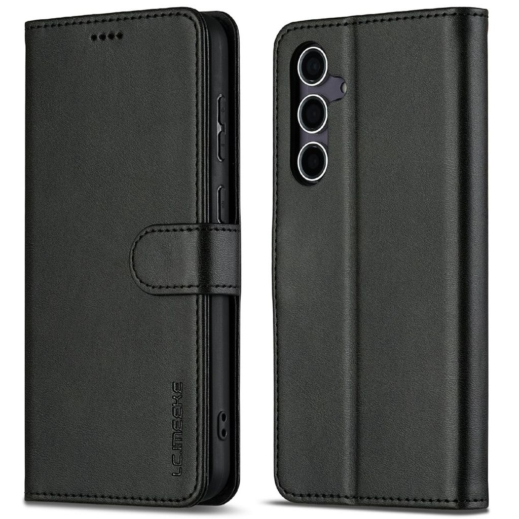 LC.IMEEKE Samsung Galaxy S25 Plus plånboksfodral stativ PU Leather – svart
