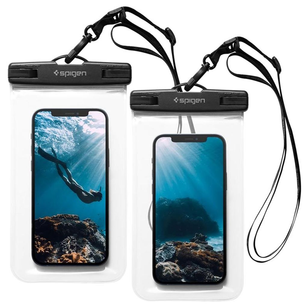 Spigen A601 Universal Waterproof Case , 2-pack - Crystal Clear