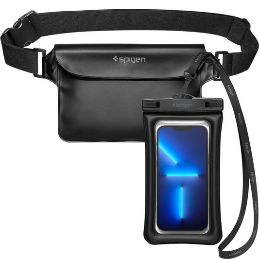 Spigen Waterproof skal + Waist Bag - svart