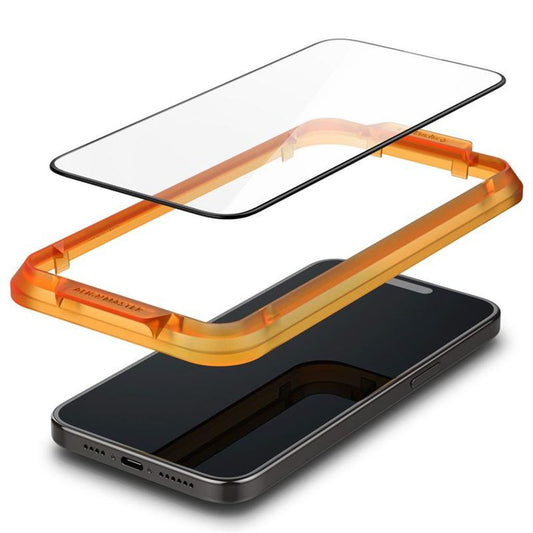 Spigen iPhone 15 Plus Tempered Alm Glass Fc - 2-Pack - svart