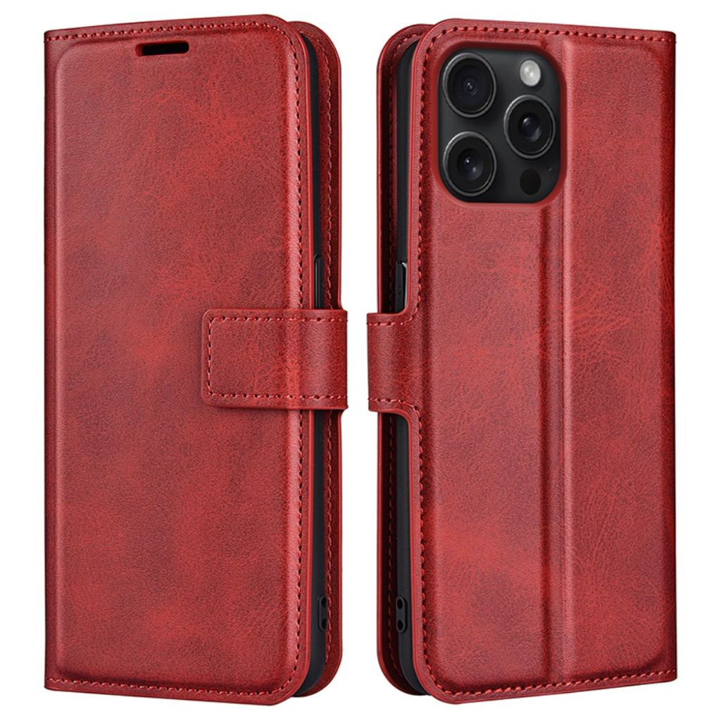 IPhone 16 Pro plånboksfodral - röd
