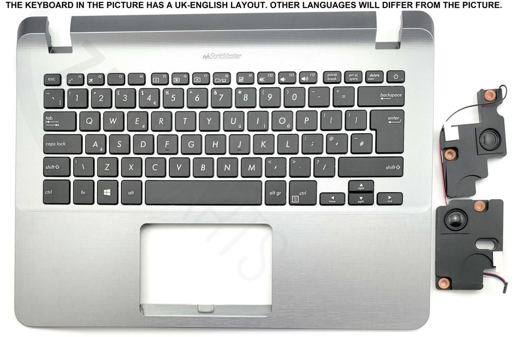 Asus X407MA-1B Keyboard (UK-ENGLISH) Module/AS (WITH SPEAKER) (ISOLATION) (R2.0)