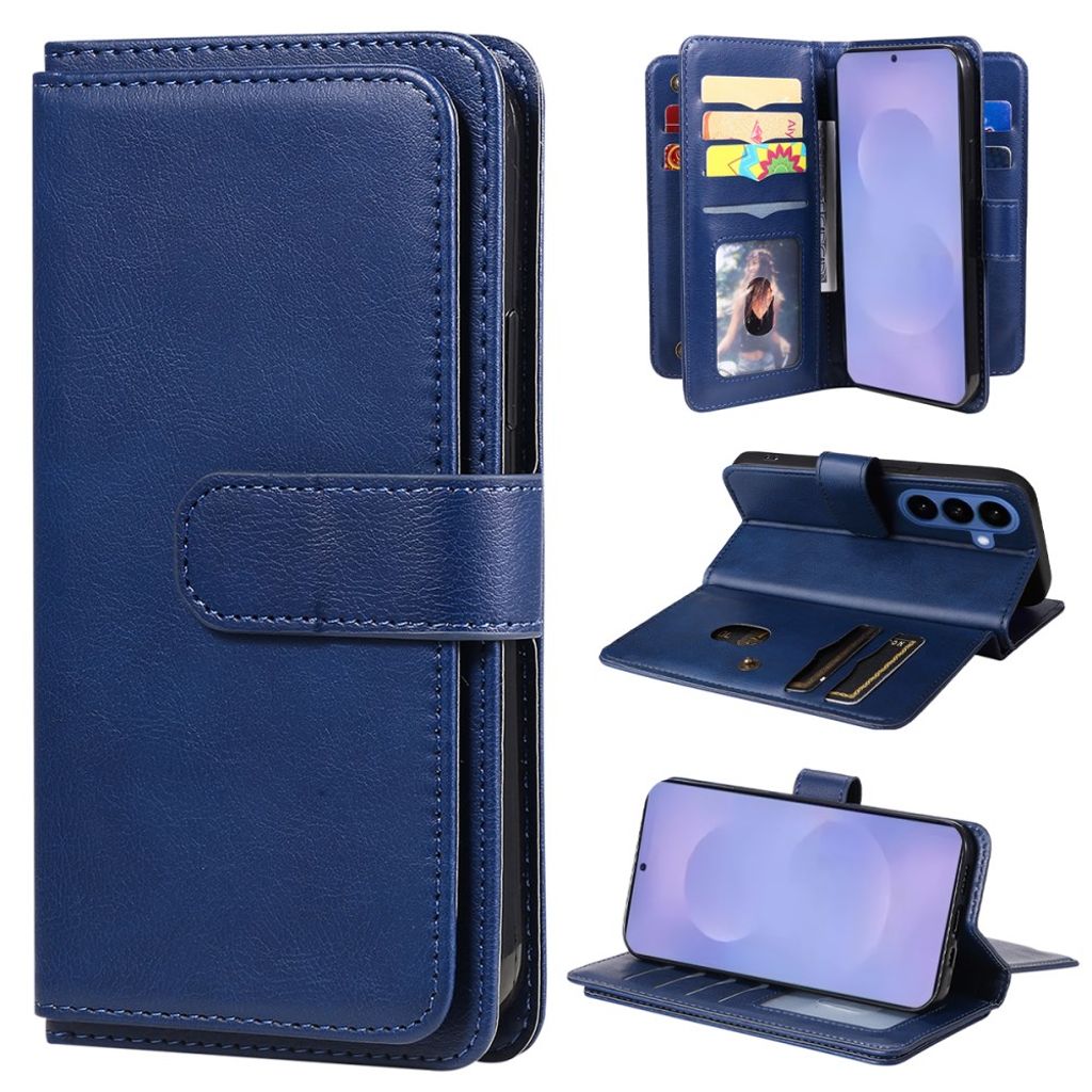 Samsung Galaxy S26 Plus Wallet Cover Stand Card Holder - Blue