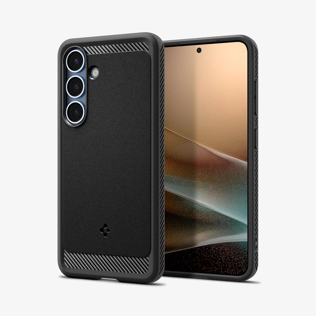 Spigen Samsung Galaxy S25 Rugged Armor MagFit skal – Matte svart