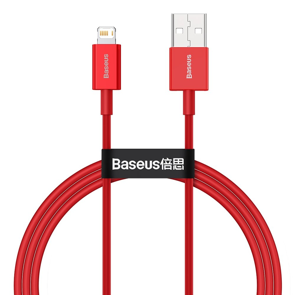 Baseus Fast charging kabel USB-A to Lightning, 2.4A, 1m - röd