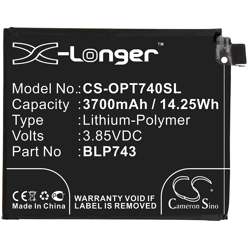 Batteri för OnePlus 7T, 3700mAh, 3.85V
