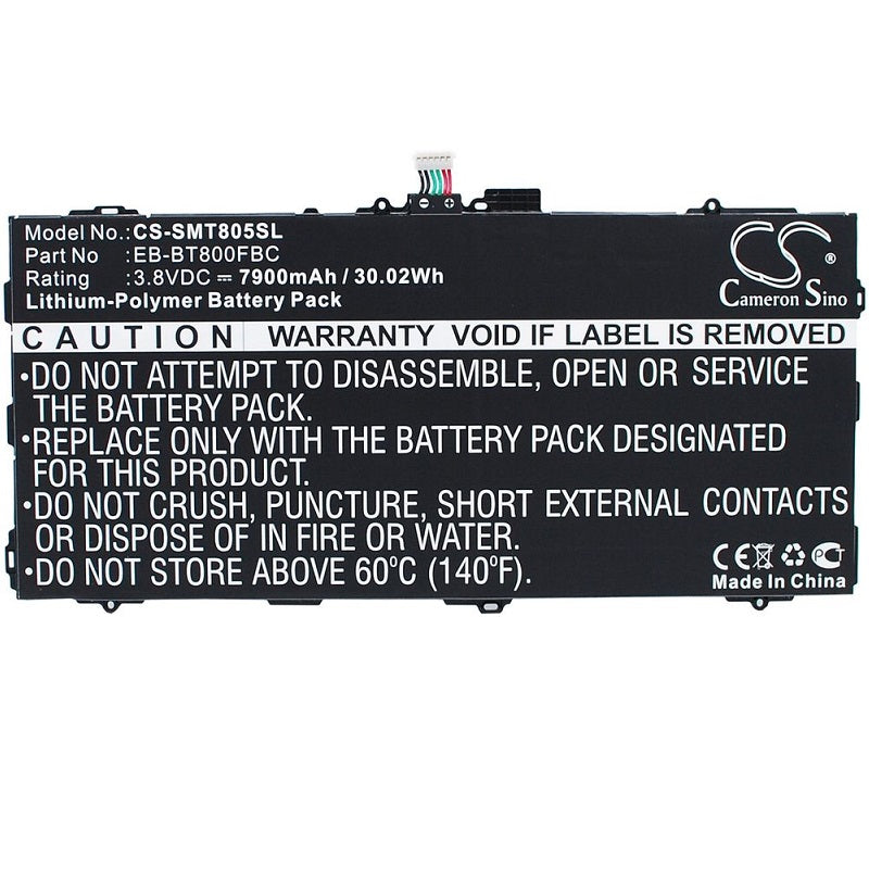 Batteri EB-BT800FBE till Samsung Galaxy Tab S 10.5, 3.8V, 7900mAh