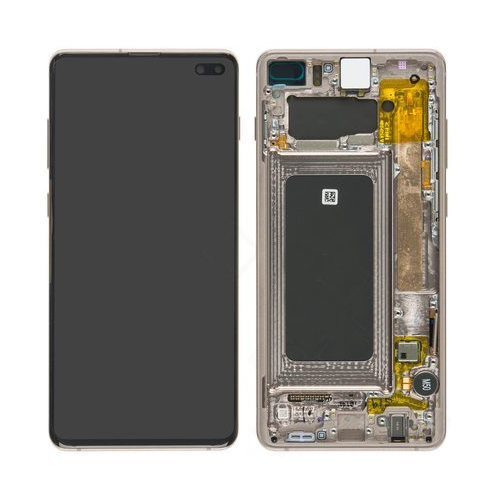 Samsung Galaxy S10 Plus Screen med LCD-display - Ceramic vit