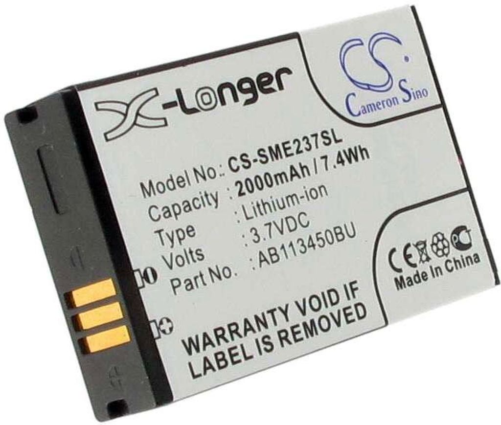 Battery for Samsung GT-E2370 etc replacement battery
