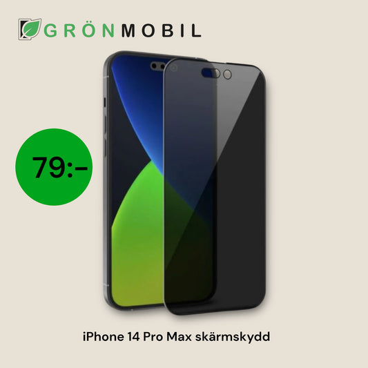 iPhone 14 Pro Max Skärmskydd Privacy - 3D Härdat Glas