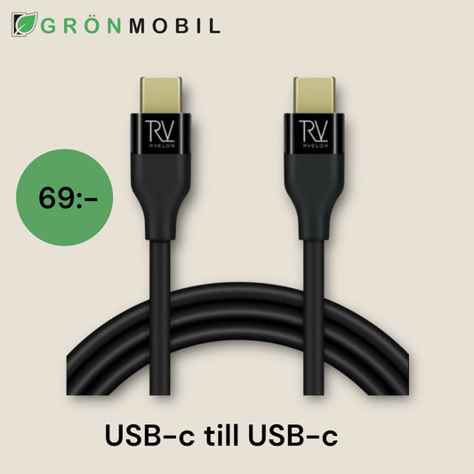 Rvelon USB-C till USB-C Kabel 1m