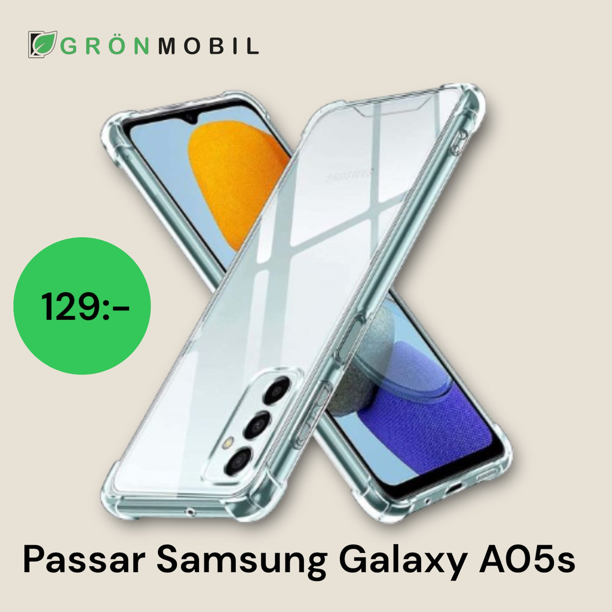 Samsung Galaxy A05s Stöttåligt Skal - Transparent