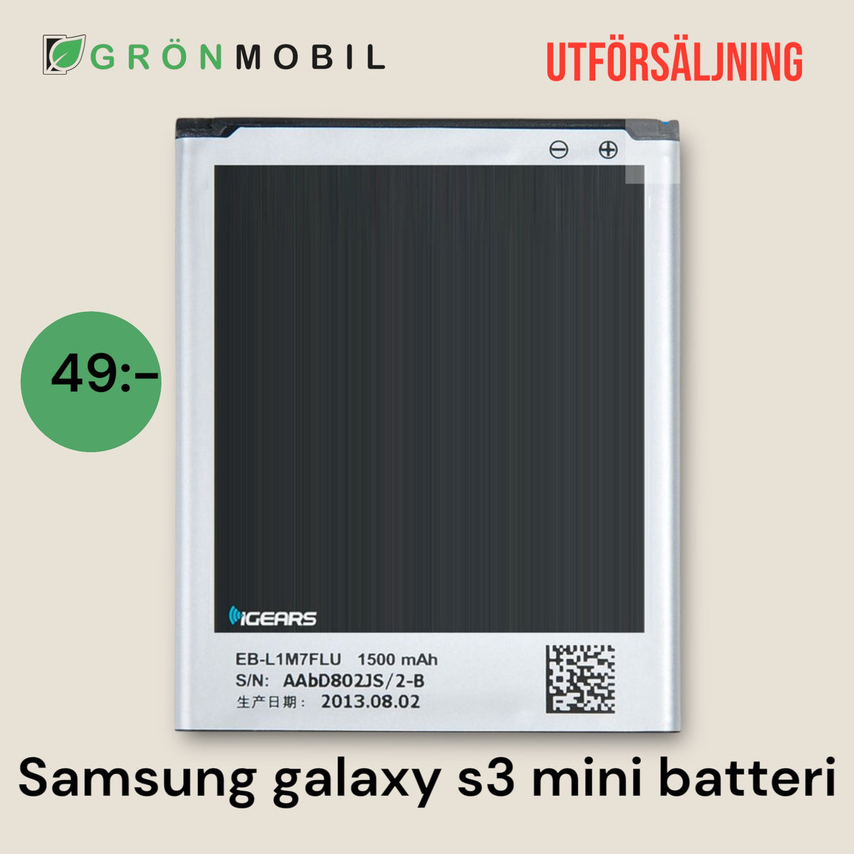 AAA-Batteri till Samsung Galaxy 3 mini i8190