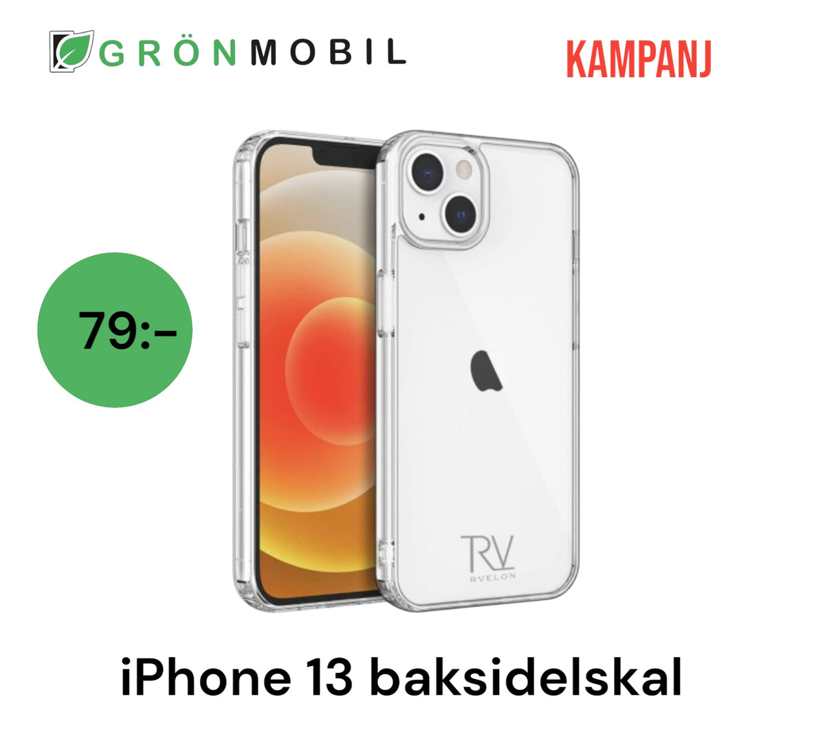 iPhone 13 baksideskal Transparent