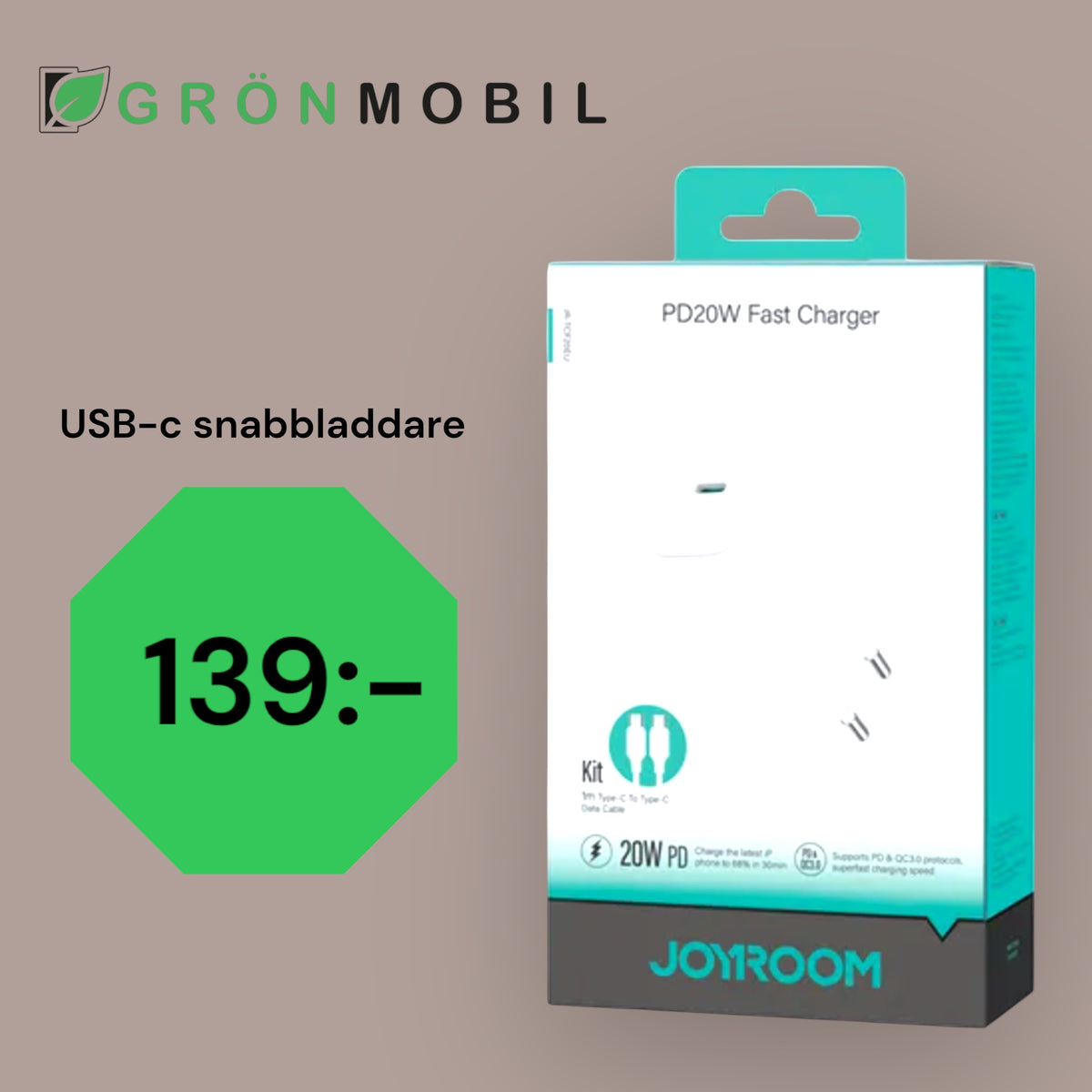 Snabbladdare USB-c