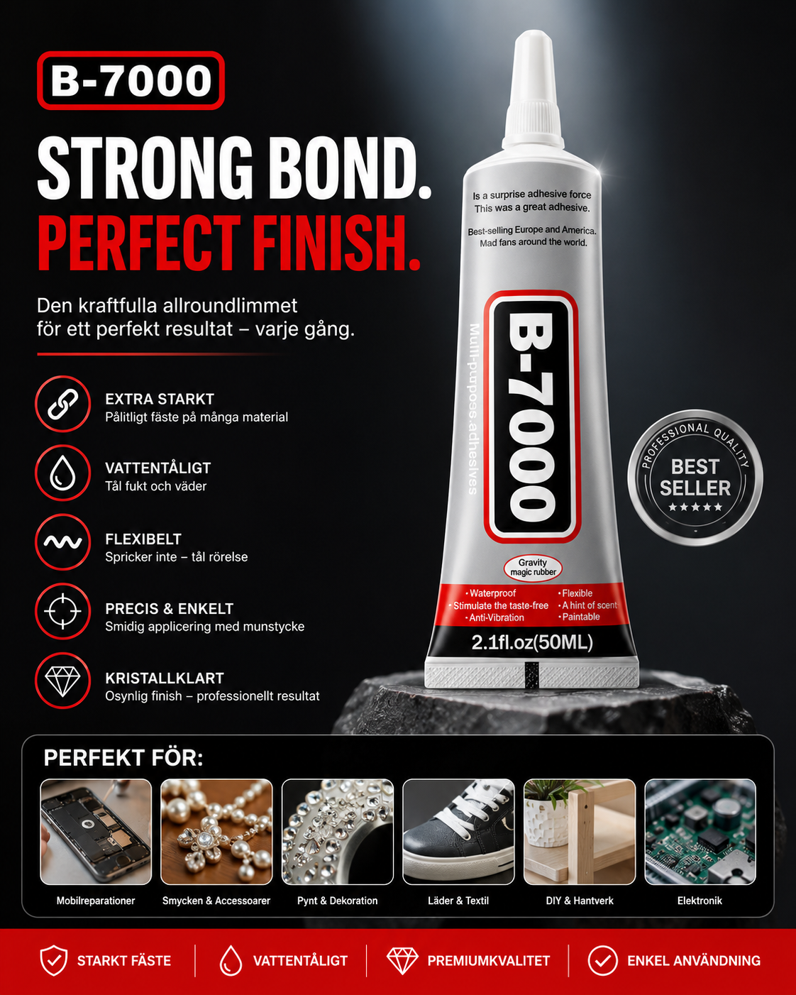 Zhanlida B-7000 Glue 50ml - Transparent