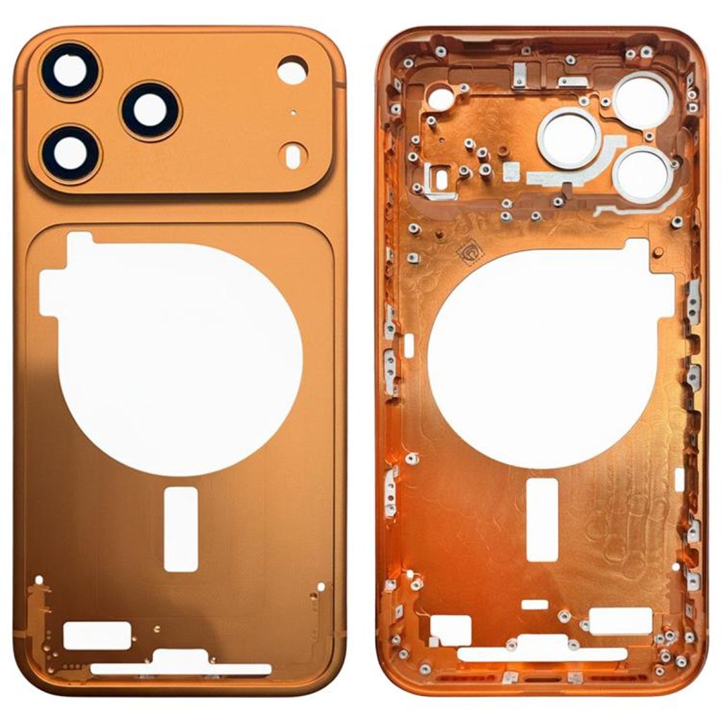 iPhone 17 Pro Max Middle Frame with Camera Lens Cover - Cosmic Orange