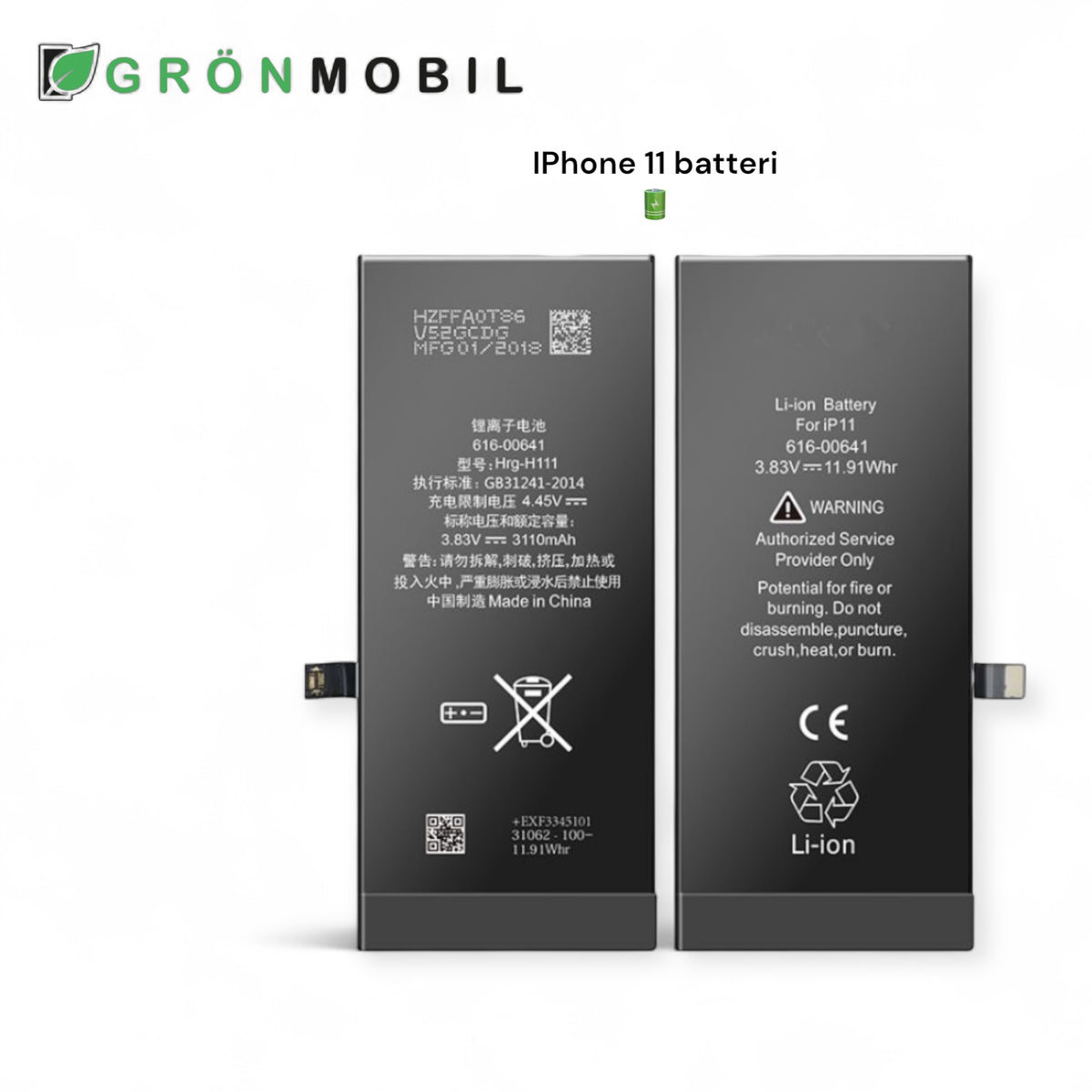 iPhone 11 Batteri – Hög kvalitet