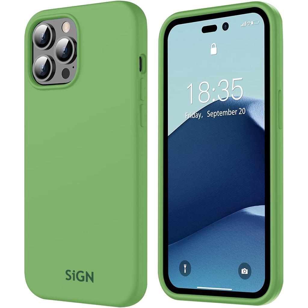SiGN Liquid Silicone Skal for iPhone 14 Pro Max - Green