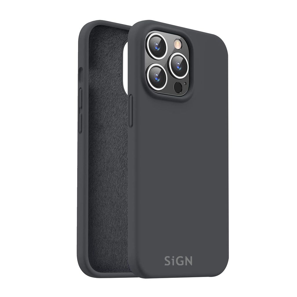 SiGN Liquid Silicone Skal for iPhone 15 Pro Max - Black