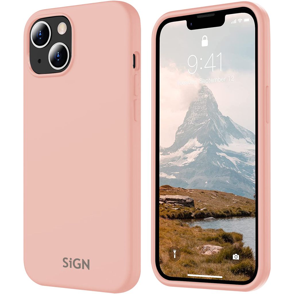 SiGN Liquid Silicone skal till iPhone 15 – rosa
