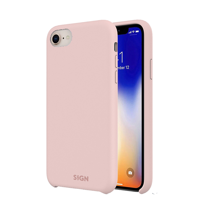 SiGN Liquid Silicone Skal for iPhone 7 & 8/SE 2 - Pink