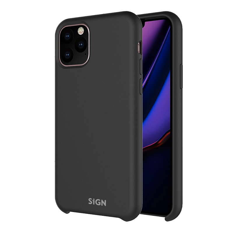 SiGN Liquid Silicone skal till iPhone 12/12 Pro – svart