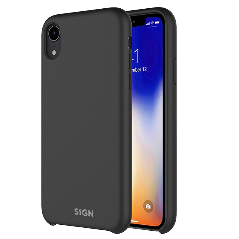 SiGN Liquid Silicone skal till iPhone XR – svart
