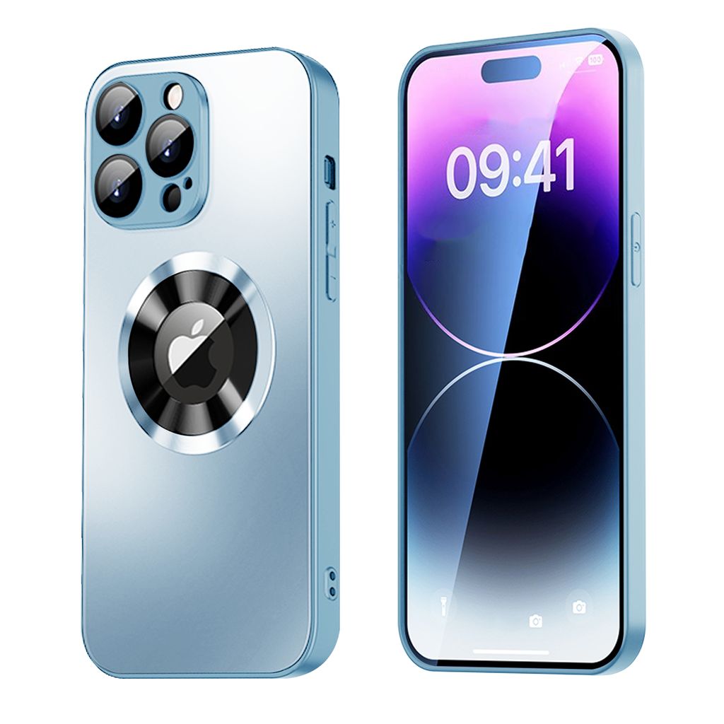 SiGN Magnetic Skal iPhone 15 Pro Max with lens protection and logo view - Blue