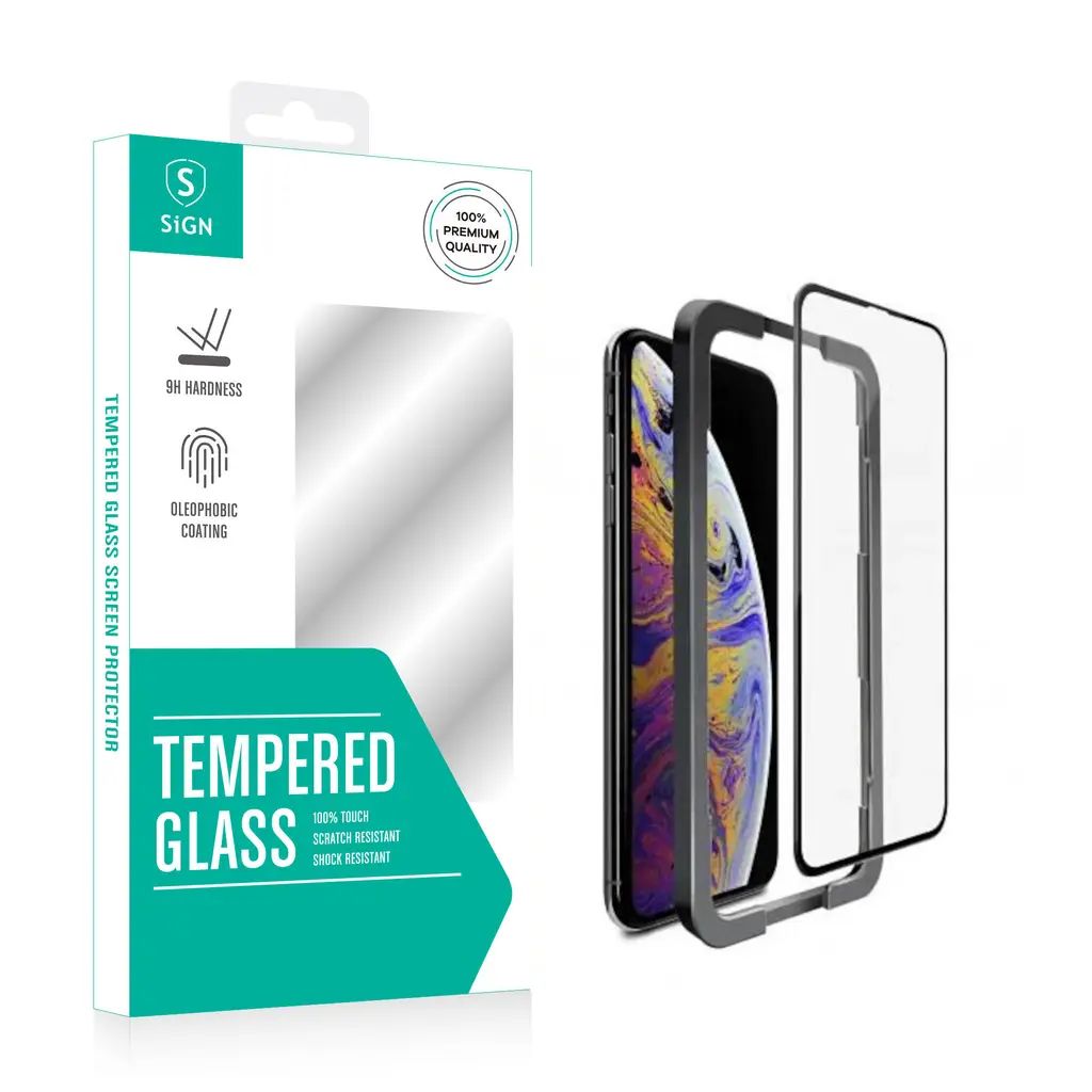 SiGN Full skärmskydd in härdat glas for iPhone 15 Plus with Mounting Frame