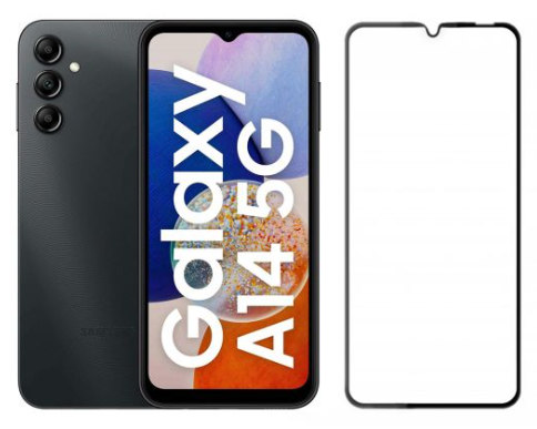 Skärmskydd Samsung Galaxy A14 (4G/5G) - 3D Härdat Glas - Svart