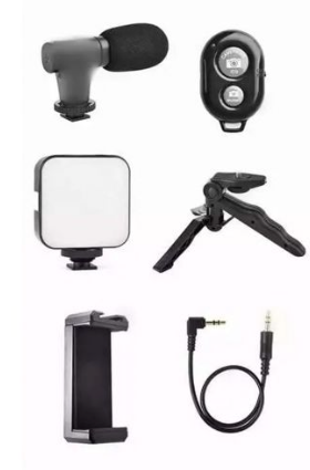 Smartphone Vlogging Kit med stativ för Tiktok, Youtube och Stream