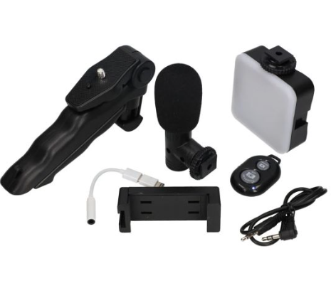 Smartphone Vlogging Kit med stativ för Tiktok, Youtube och Stream