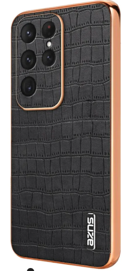 AZNS Samsung Galaxy S25 Ultra Case with crocodile pattern - Black