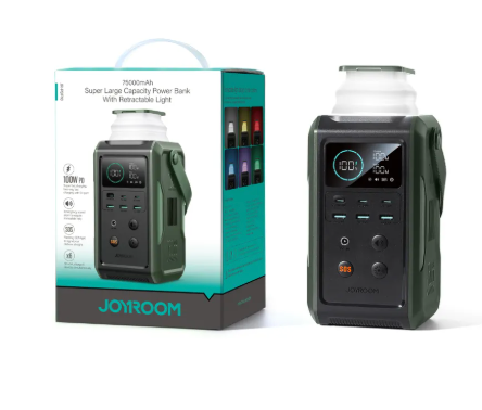 Joyroom Powerbank Super Large Capcacity 75000 mAh, 100W with retractable light