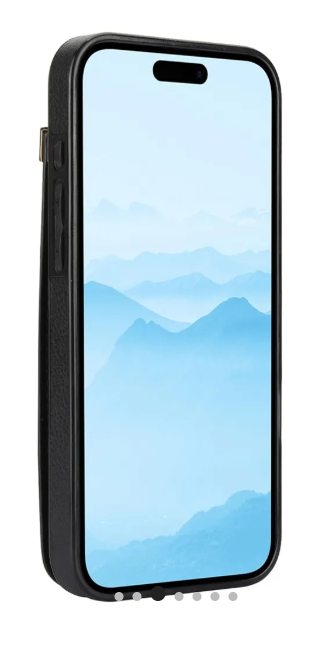 iPhone 16 Wallet case in PU Leather - Black