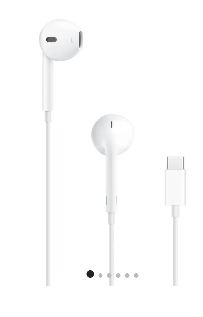 Apple EarPods med Mikrofon &amp; USB-C – Vit (Original)