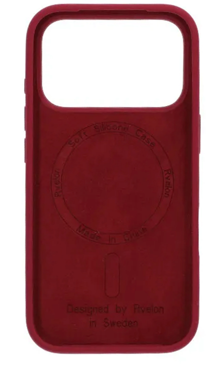 Rvelon Mobilskal Silikon MagSafe för iPhone 17 Pro - Röd