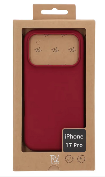 Rvelon Mobilskal Silikon MagSafe för iPhone 17 Pro - Röd