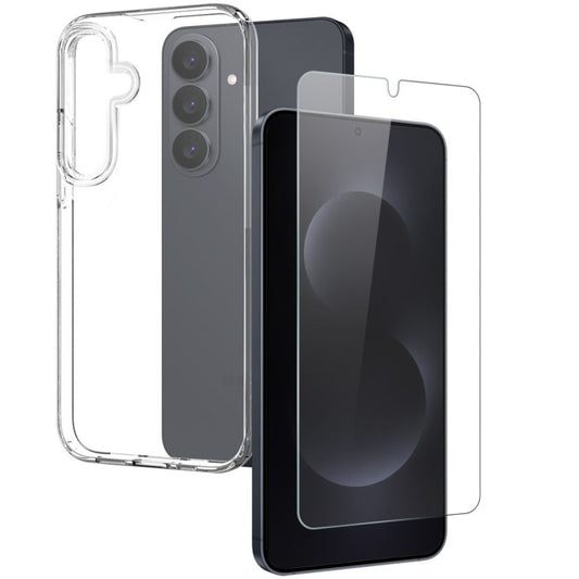 Samsung Galaxy S26 skal with härdat glas skärmskydd – transparent