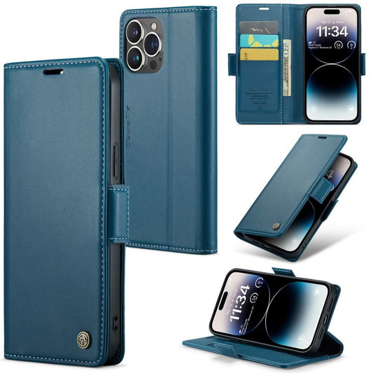 CASEME iPhone 15 Pro Max fodral med kortfack - blå