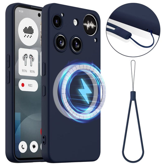 Nothing Phone (3) 5G Liquid Silicone MagSafe Compatible skal – Dark blå
