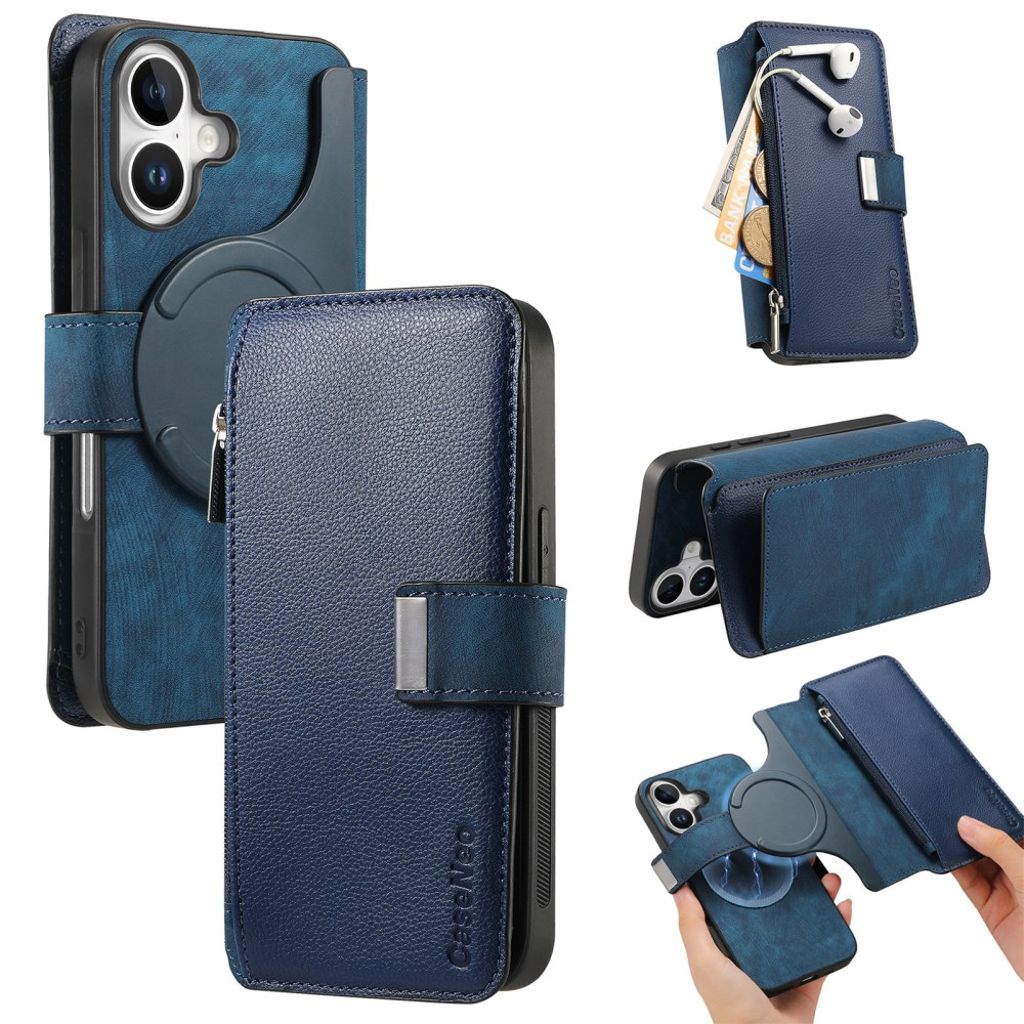 CASENEO iPhone 16 Plus Cover with Stand - Dark blue