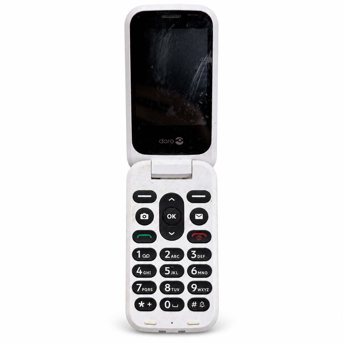 Doro 2821 röd/vit – öppen telefon