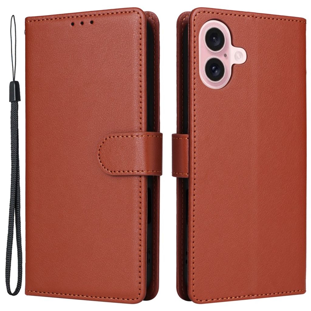 IPhone 16 plånboksfodral - brun