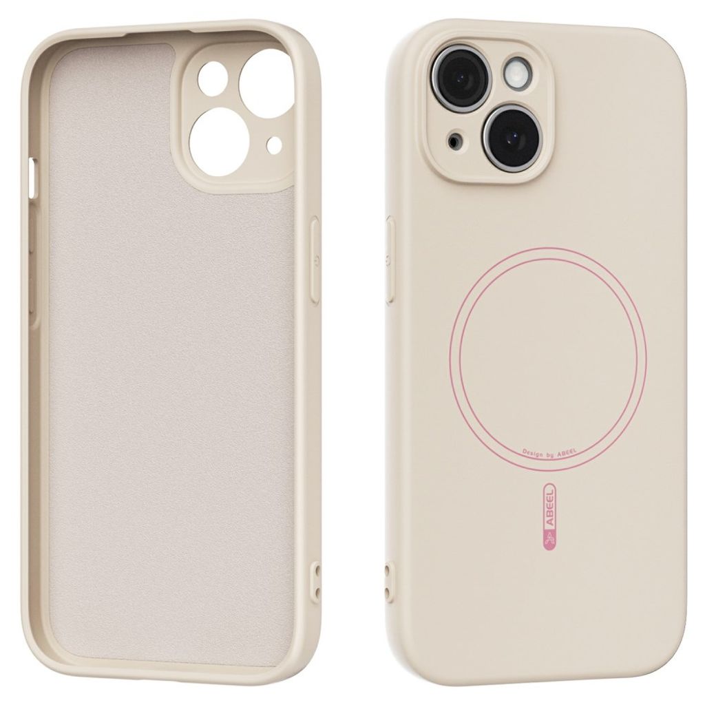 ABEEL iPhone 15 MagSafe Silicone skal – Beige