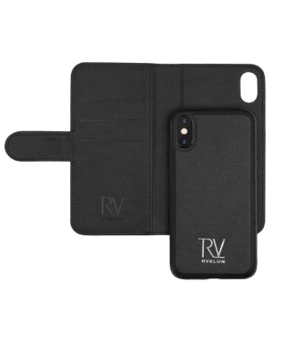iPhone X/XS Plånboksfodral Magnet Rvelon - Svart